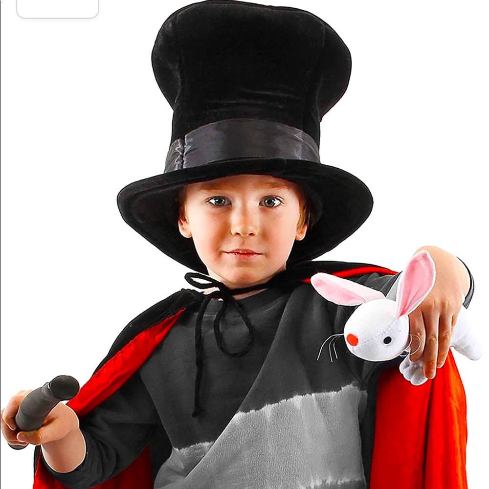 New with Tags Magician Hat with Removable Plush Bunny Rabbit NWT Adjustable Size